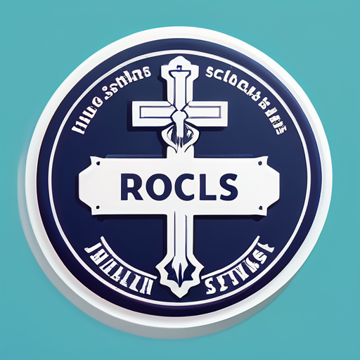 Crear logo de la escuela con el nombre de Jesús sticker