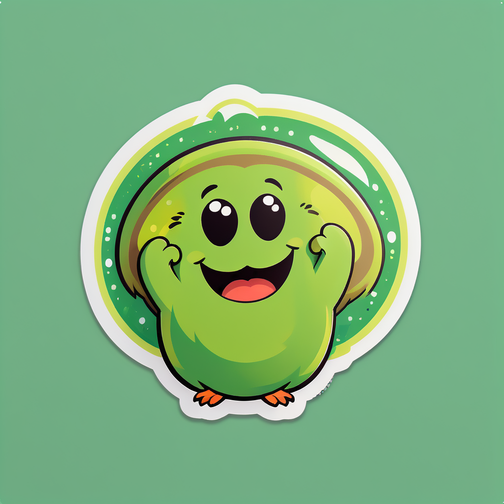 Kiwi emocionado sticker