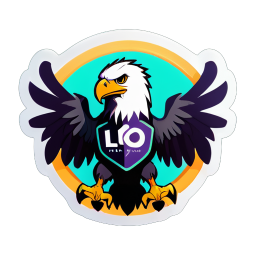 create an animation studio logo With an eagle the studios name is ILO sticker