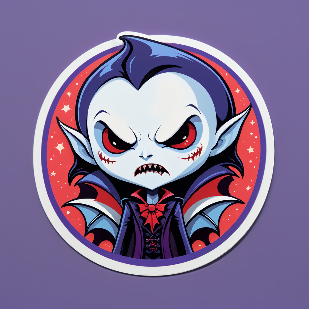 Sleepy Moon Vampire sticker