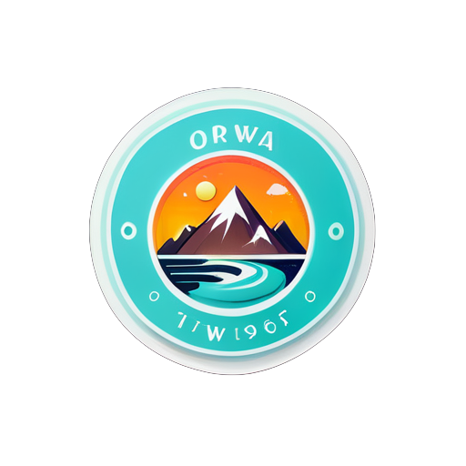 Logo design as Orwa type business sticker