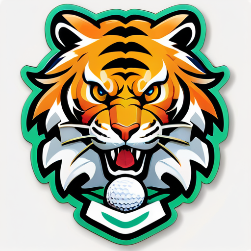 tiger teams golf sticker