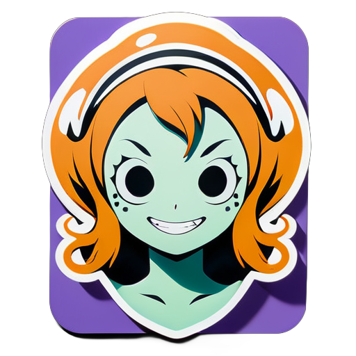 nami from one piece sticker