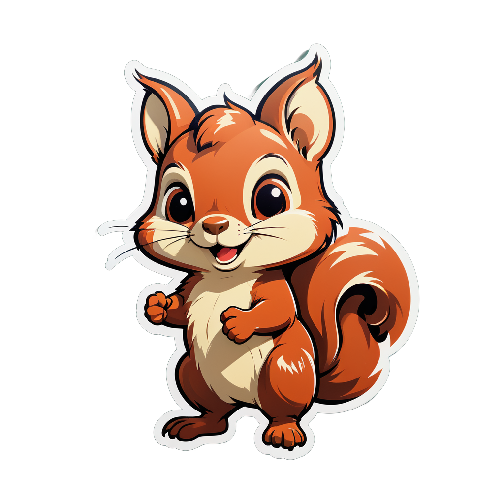 Curious Squirrel sticker