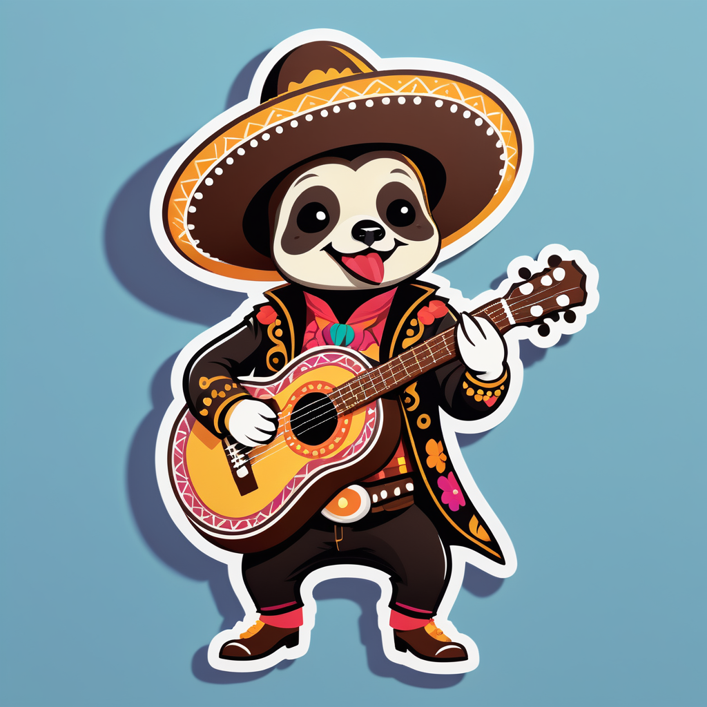 Mariachi Mole with Guitar sticker