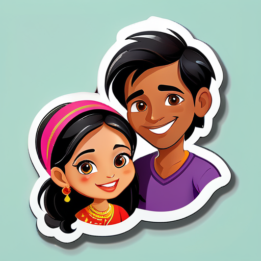 Myanmar girl named Thinzar in love with a indian guy sticker