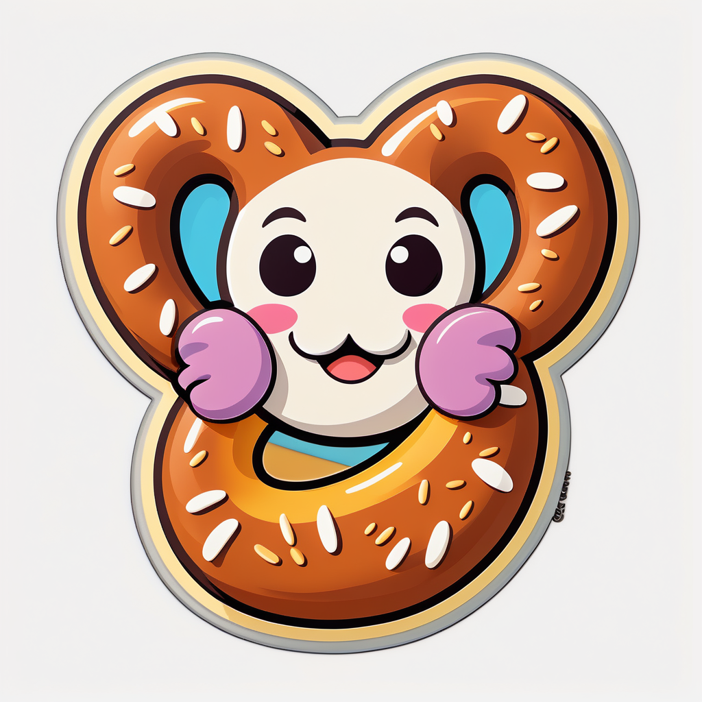 cute Pretzel sticker