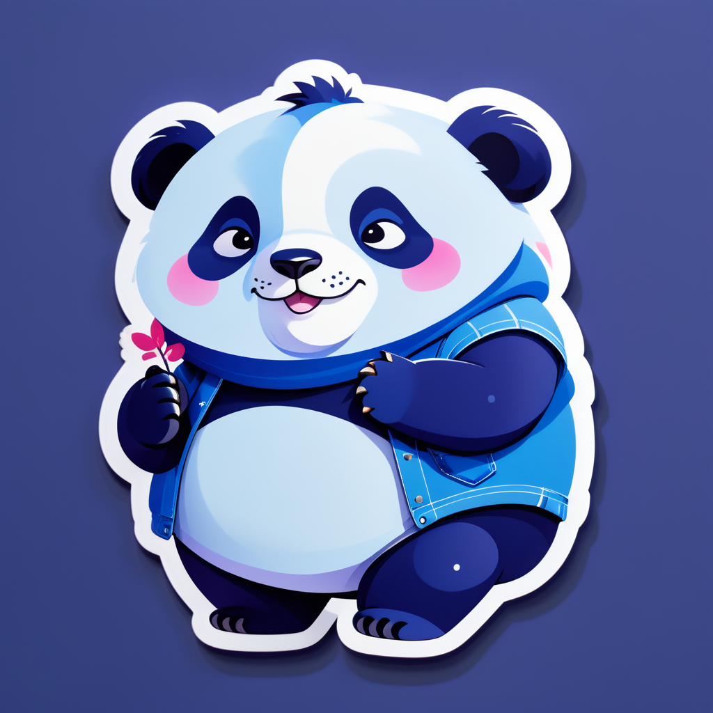 Pandas Índigo Regordetes sticker