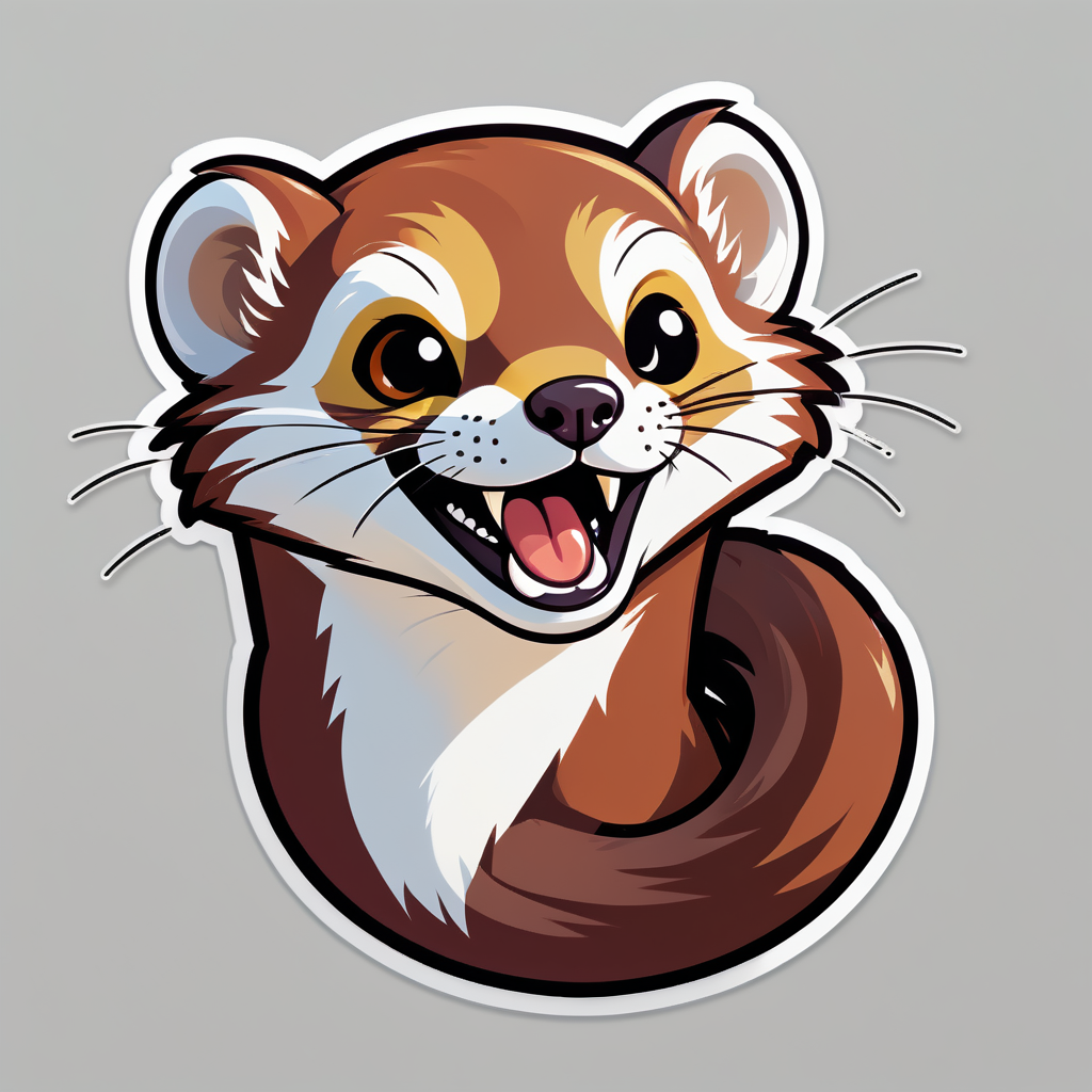 Mischievous Weasel Meme sticker