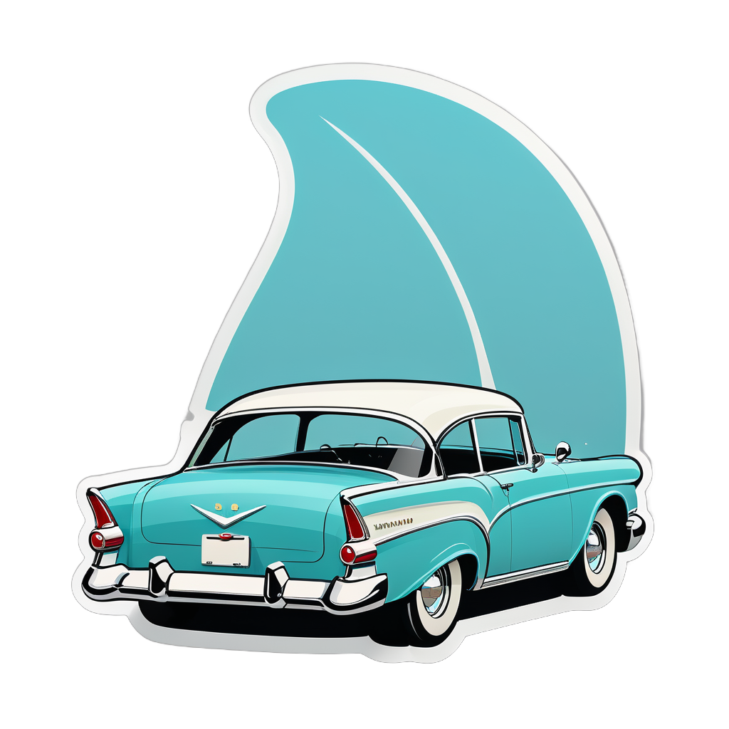 Classic Car Tailfin sticker