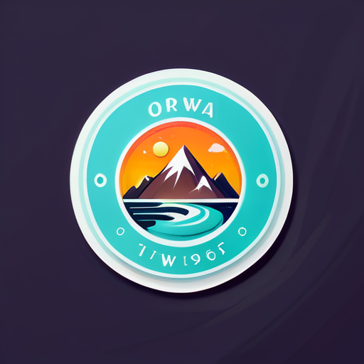 Logo design as Orwa type business sticker