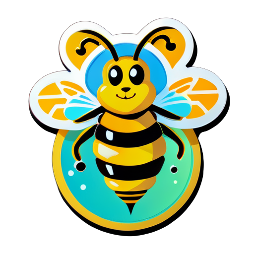 honey bee as chemist sticker