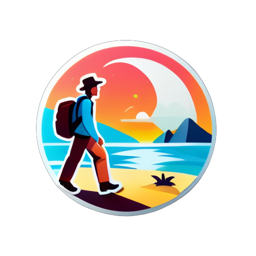 Traveler guy sticker