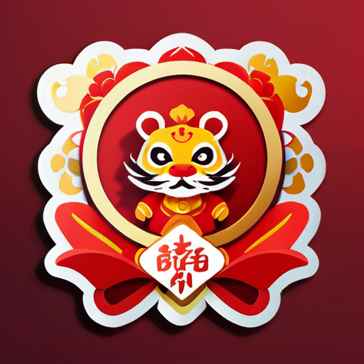 Adesivos de Ano Novo Tradicional Chinês sticker