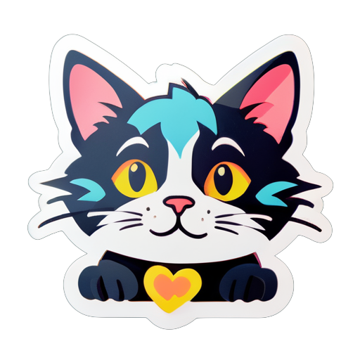 a cat for fun sticker