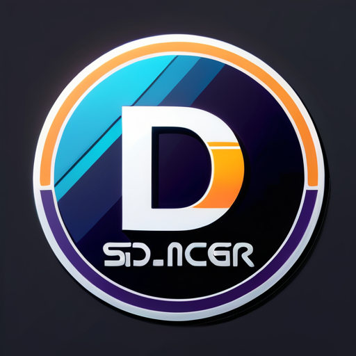 A COMPANY LOGO WITH THE NAME "D. Solar",MEAN DYNAMICE SOLAR ,UPSCALE,HOPELY. sticker