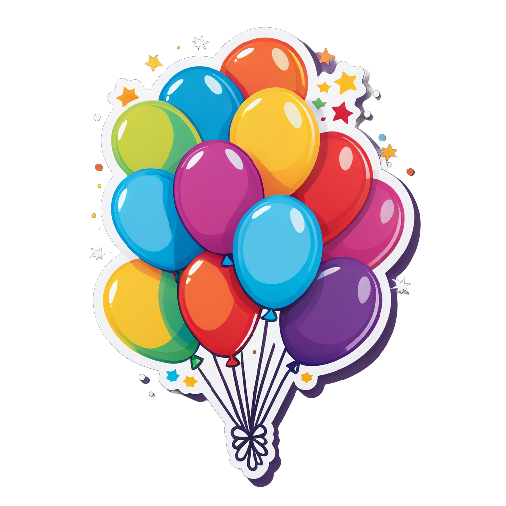 Balloons de fête festifs sticker