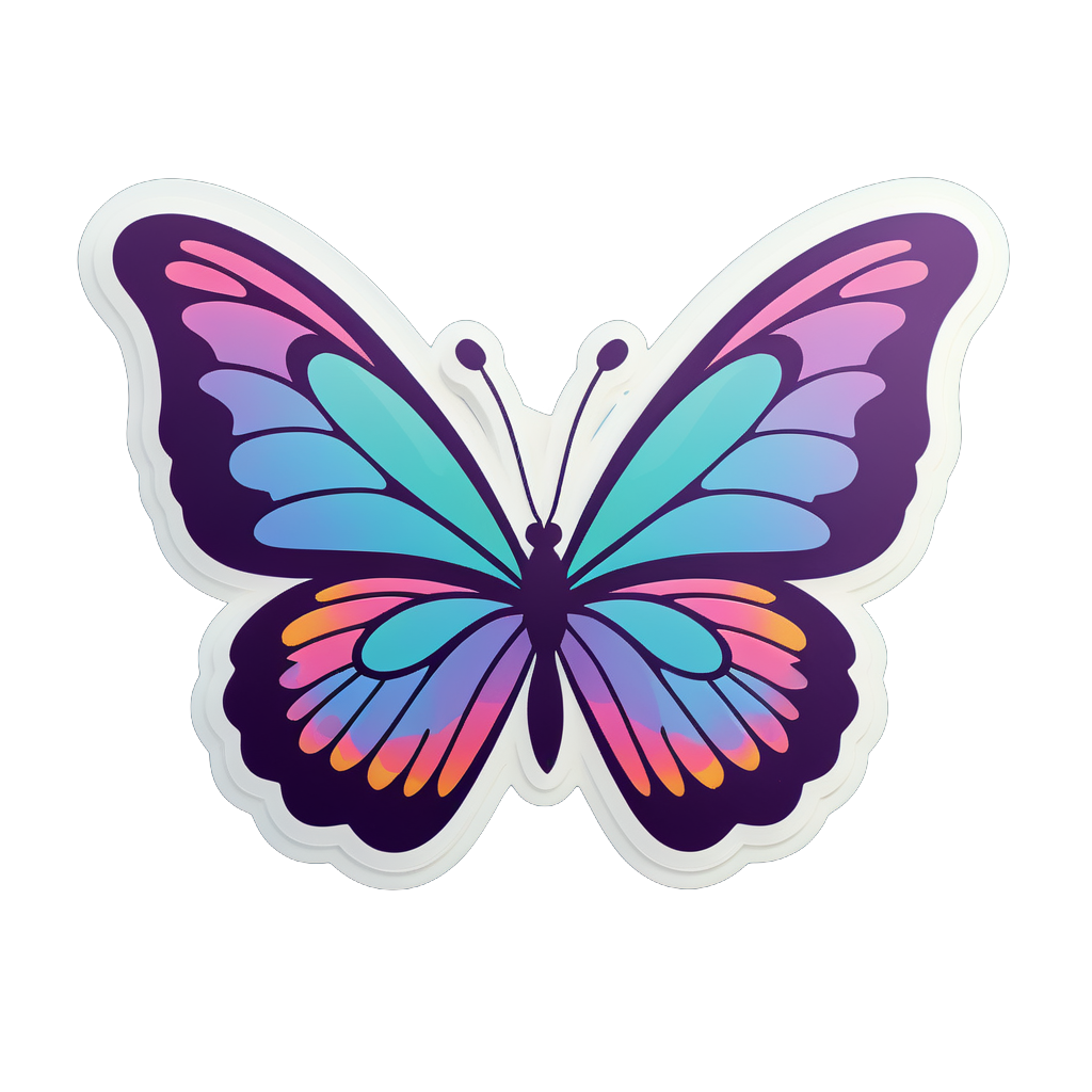 Fluttering Butterfly sticker