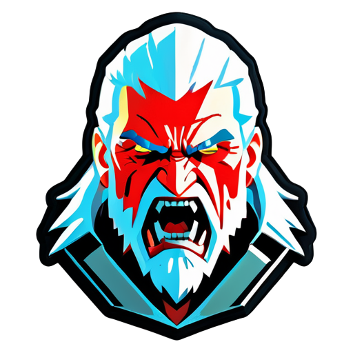 witcher 3 geralt en colère sticker