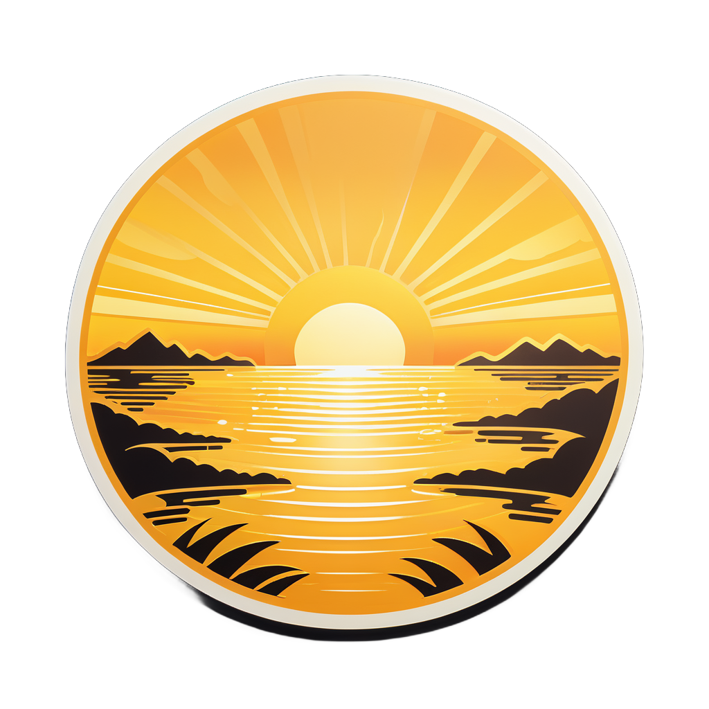 Golden Sunset sticker