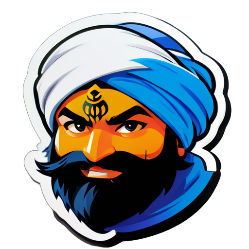 Sikh turbante Ninja sticker