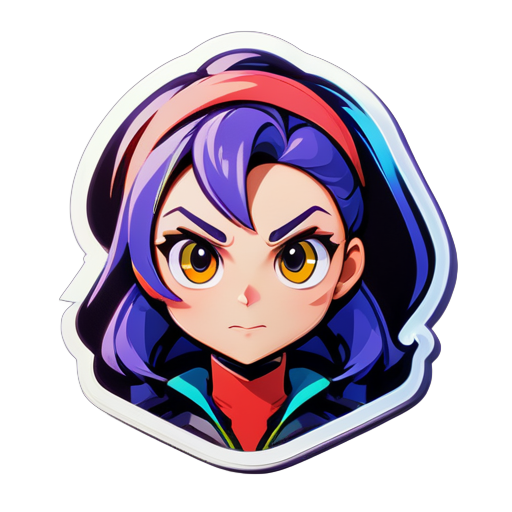 Well-known two-dimensional female game characters sticker