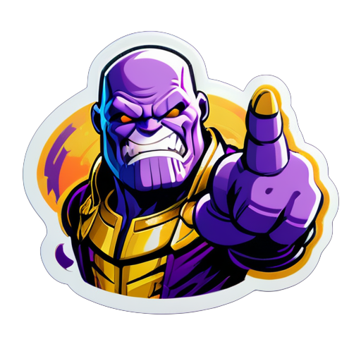 Un sticker de thanos chasqueando el dedo sticker