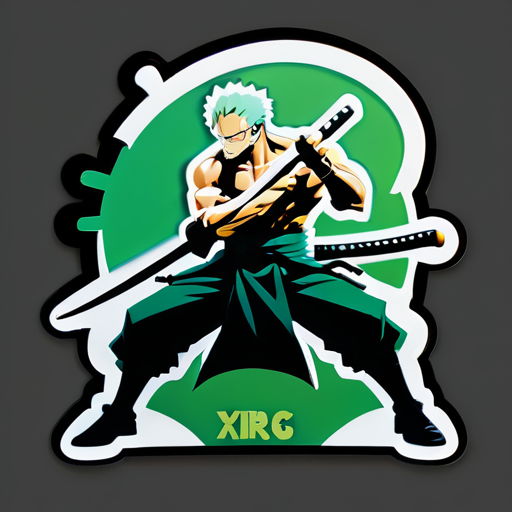 zoro vs king sticker