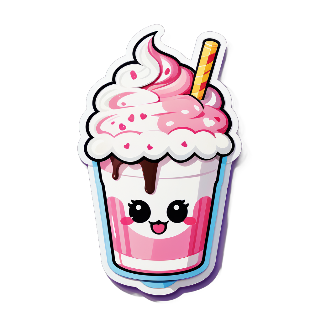 Batido adorable sticker