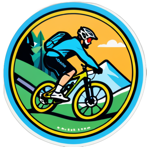 "de charme" sobre mountain bike como down hill club sticker