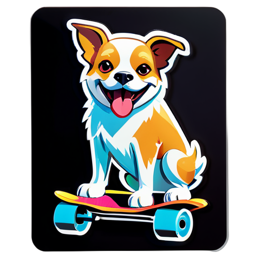 perro en monopatin electrico
 sticker