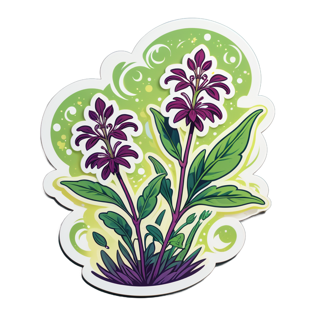 Fantasy về cây cỏ Figwort tưởng tượng sticker