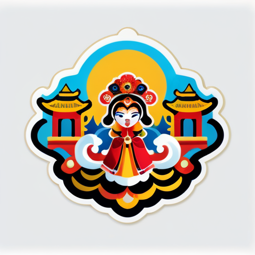 peking opera with the Temple Heaven sticker