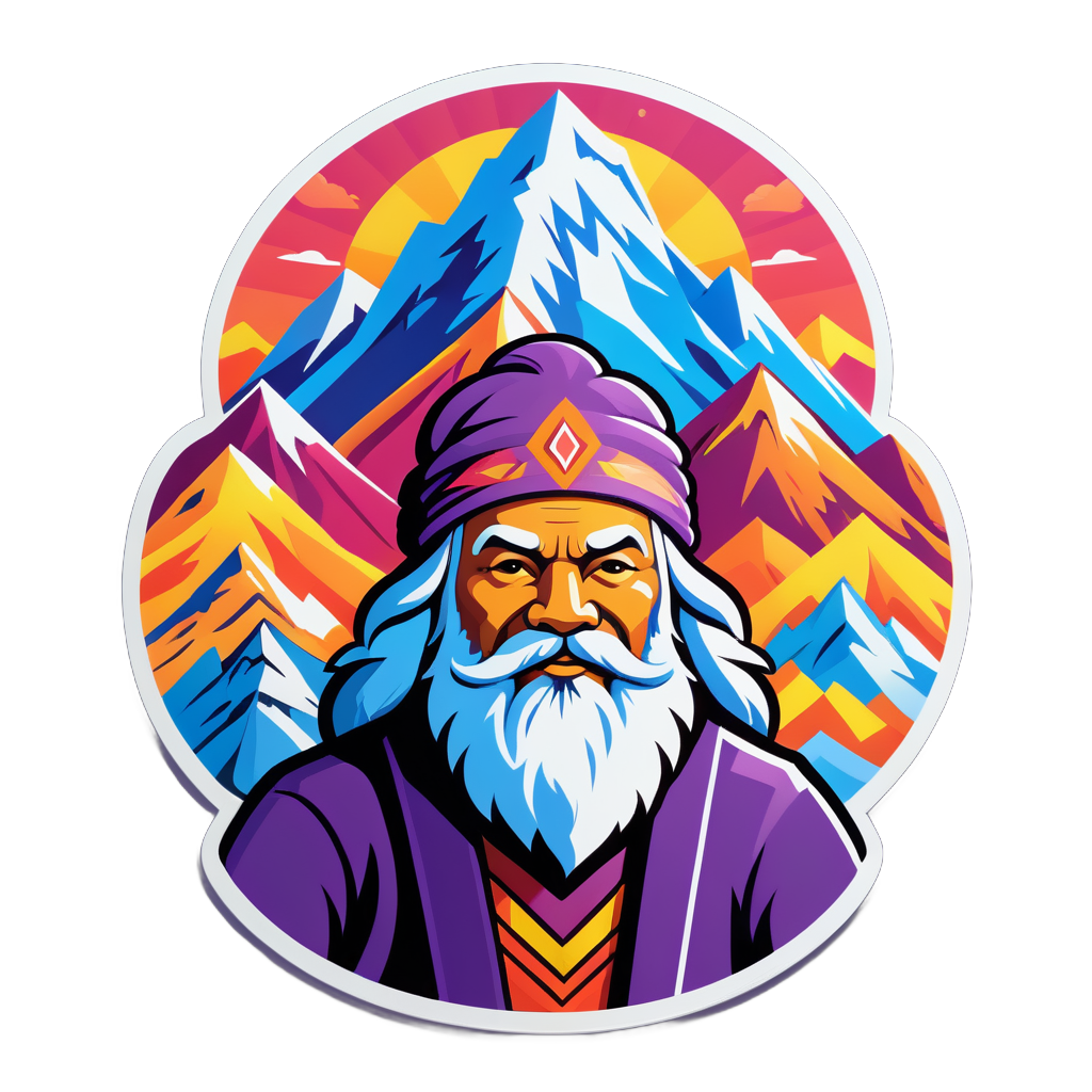 Majestic Mountain Guru sticker