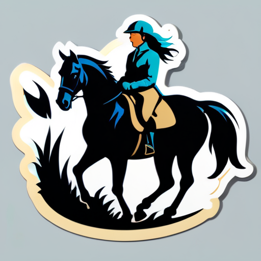 chevaux et affaires d'equitation  sticker